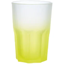 Gifi Verre haut effet givré jaune fluo 40 cl - Frozen