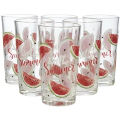 Gifi Verre haut pastèque Hello Summer x 6
