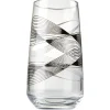 Gifi Verre haut transparent motif graphisme ligne noire 48 cl