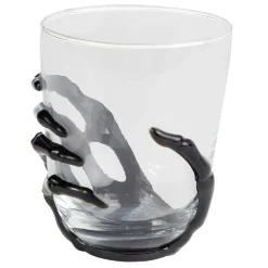 Gifi Verre main squelette Halloween noir transparent