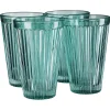Gifi Verre strié bleu 300 ml x4