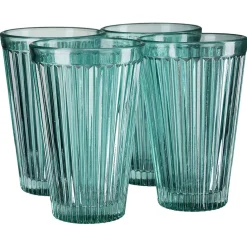 Gifi Verre strié bleu 300 ml x4