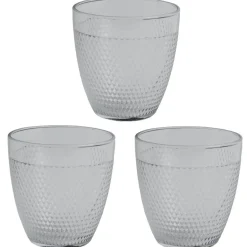 Gifi Verre transparent à relief x 3