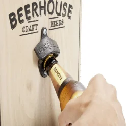 Gifi Verres à bière 50cl x2 avec support décapsuleur et 2 sous verres