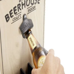 Gifi Verres à bière 50cl x2 avec support décapsuleur et 2 sous verres