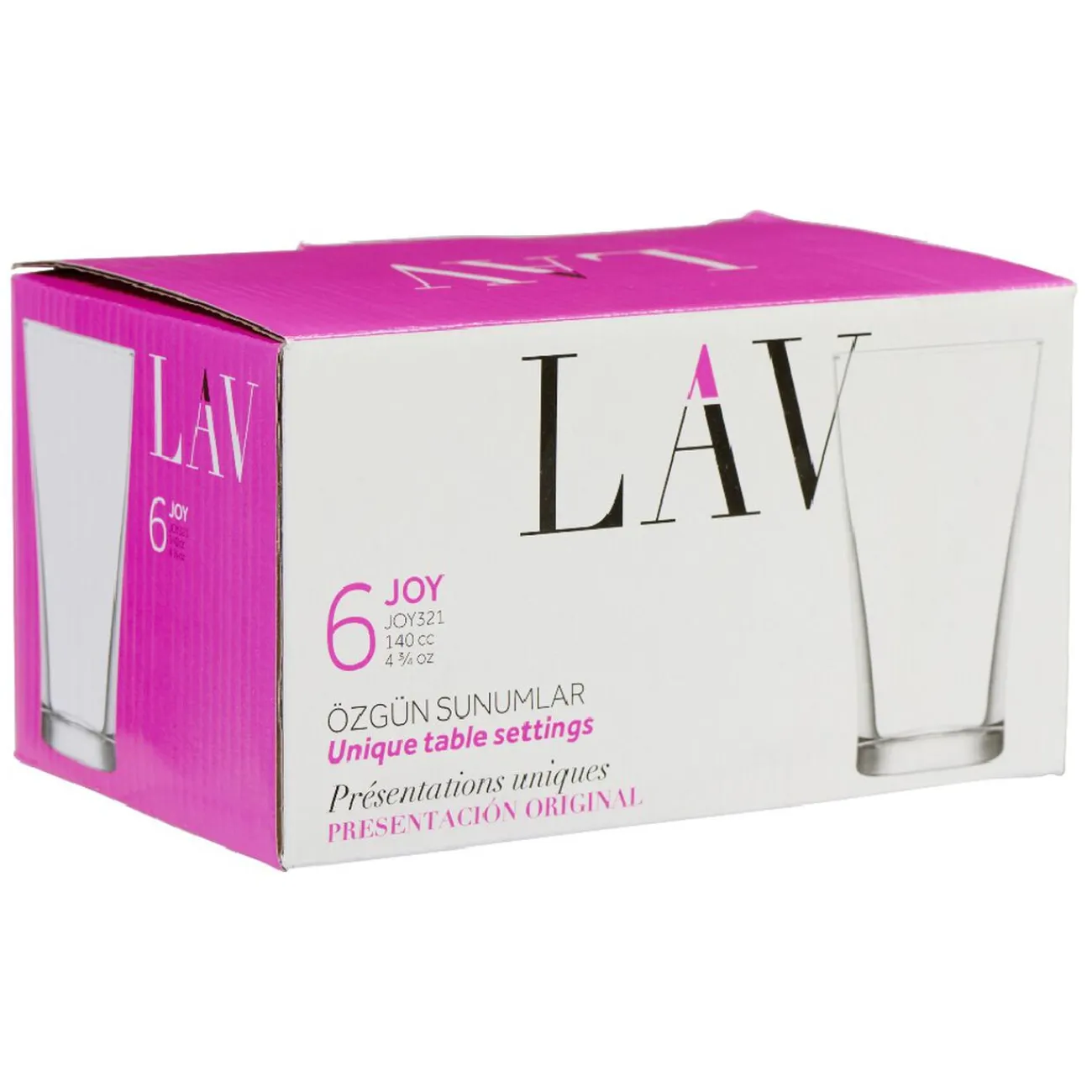 Gifi Verrine LAV en verre transparent 14 cl x6