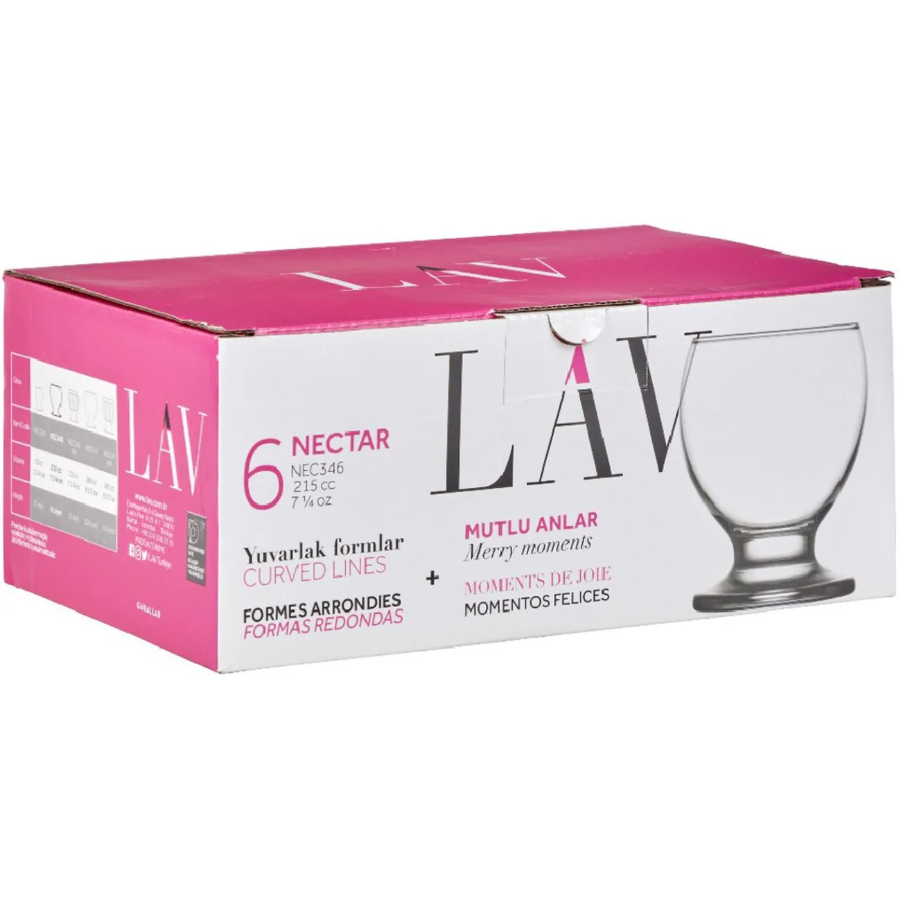 Gifi Verrine LAV en verre transparent 21,5 cl x6