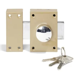 Gifi Quincaillerie^Verrou bouton fer et acier 11x8,6x7,9cm