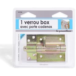 Gifi Quincaillerie^Verrou de box avec porte cadenas - 65x70 mm