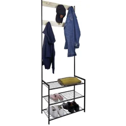 Gifi Rangement|Vestiaire en bois et métal style industriel